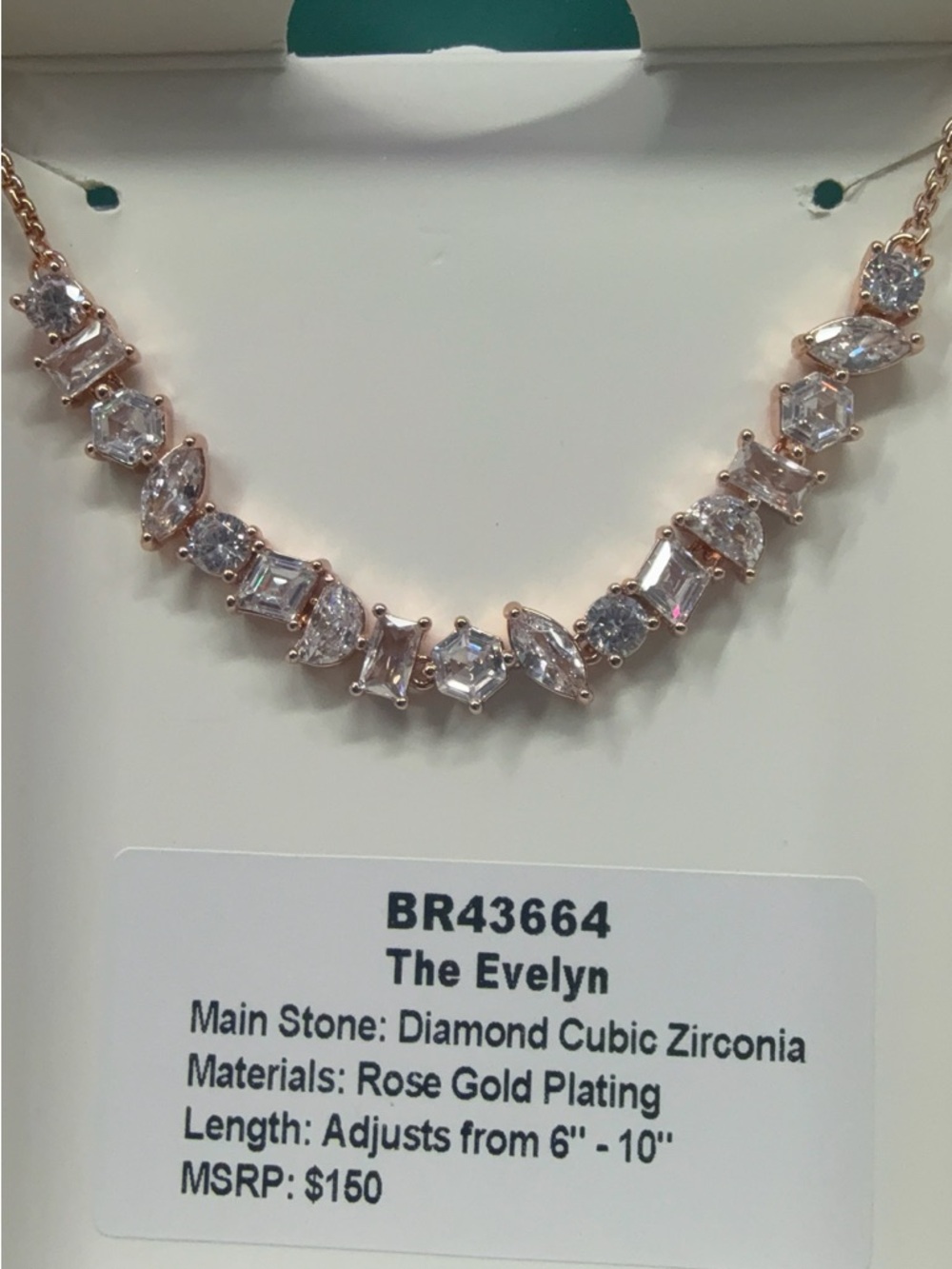 The Evelyn Rose Gold Cubic Zirconia Necklace - Bomb Party April 2026